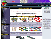 Tablet Screenshot of abc-pinewood-derby.com